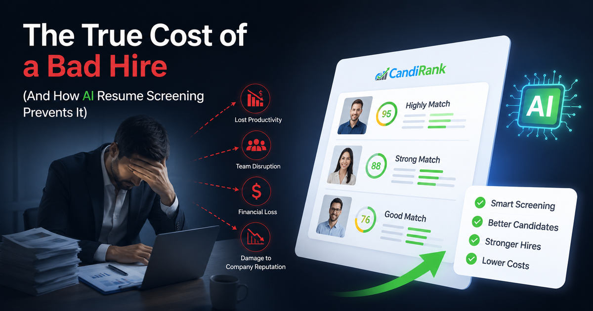 The True Cost of a Bad Hire (And How AI Resume Screening Prevents It)